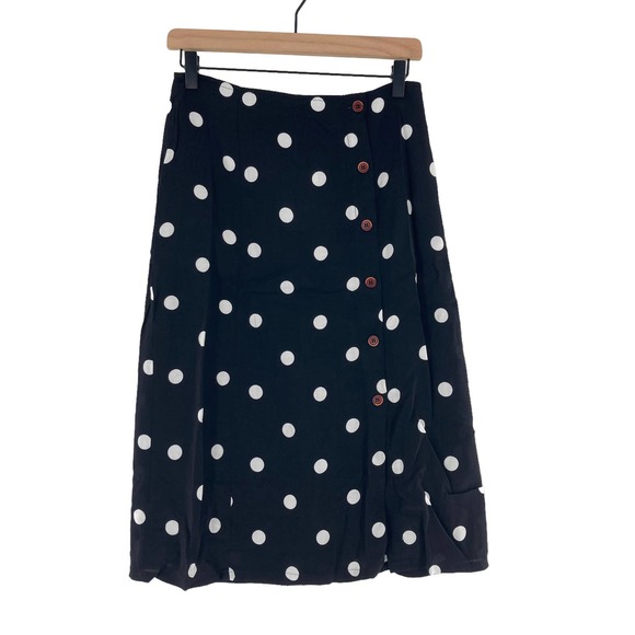 Free People - Retro Love Black Multi Midi Skirt